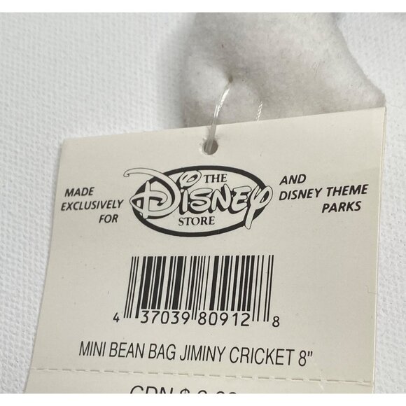 Disney Store Jiminy Cricket Mini Bean Bag Plush 8" Pinocchio - Picture 3 of 5